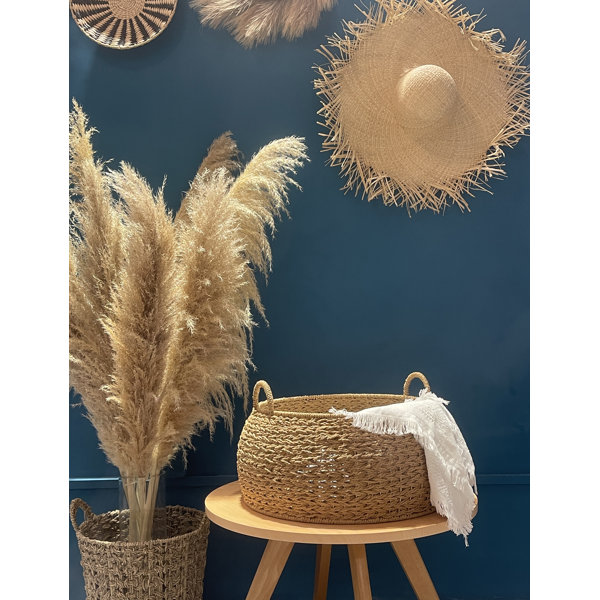 Bayou Breeze Solid Large Floor Storage Basket with Handles Wayfair